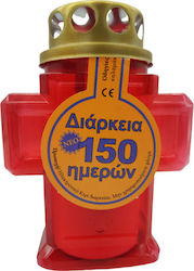 Naoum 1898 Cutie de prânz Lumânare de Dedicație din Plastic Roșu 150 Zile