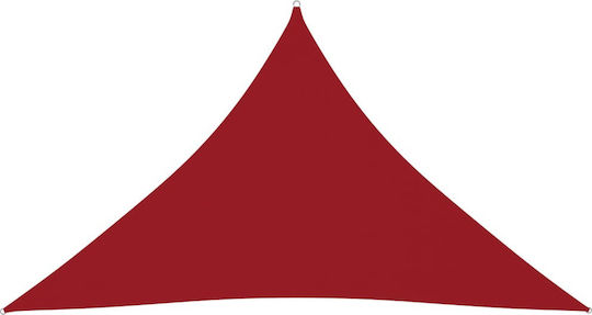 vidaXL Triangle Shade Sail Red with PU Coating 3x3x4.24m made of Oxford fabric