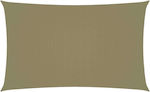 vidaXL Rectangular Shade Sail Beige 6x3m