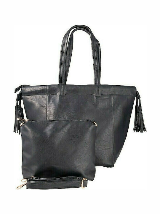 V-store Set Women's Bag Shopper Shoulder Black