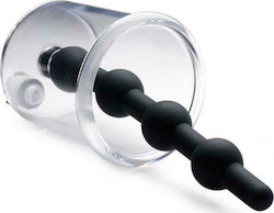 Tom of Finland Rosebud Cylinder with Beaded Silicone Insert Perle anale cu vibrație Transparente