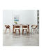 Scaune Sala de mese Lemn Cremă 6buc 53x52x70buc