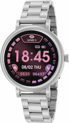 Marea Β61002 40mm Smartwatch με Παλμογράφο (Ασημί)