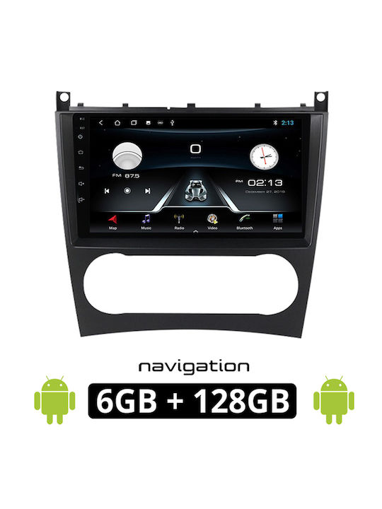 Car Audio System for Mercedes-Benz C Class / CLC Class 2004-2008 (Bluetooth/USB/WiFi/GPS/Apple-Carplay/Android-Auto) with Touch Screen 9"