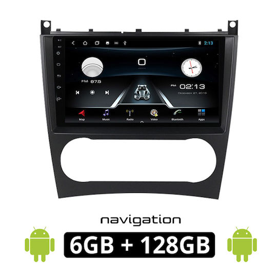 Ηχοσύστημα Αυτοκινήτου για Mercedes-Benz C Class / CLC Class 2004-2008 (Bluetooth/USB/WiFi/GPS/Apple-Carplay/Android-Auto) με Οθόνη Αφής 9"
