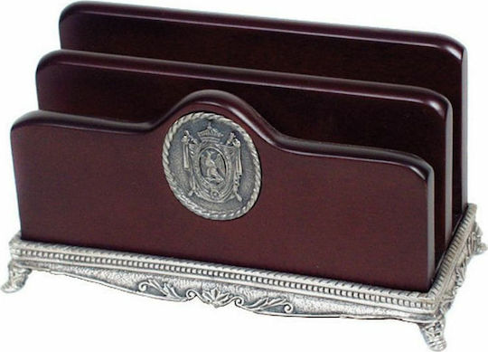 Wooden Envelope Holder in Burgundy Color 1pcs