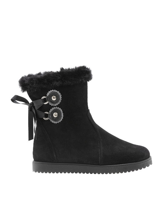 ABY Anatomice Ghete Copii din Suede cu Fermuar Negre
