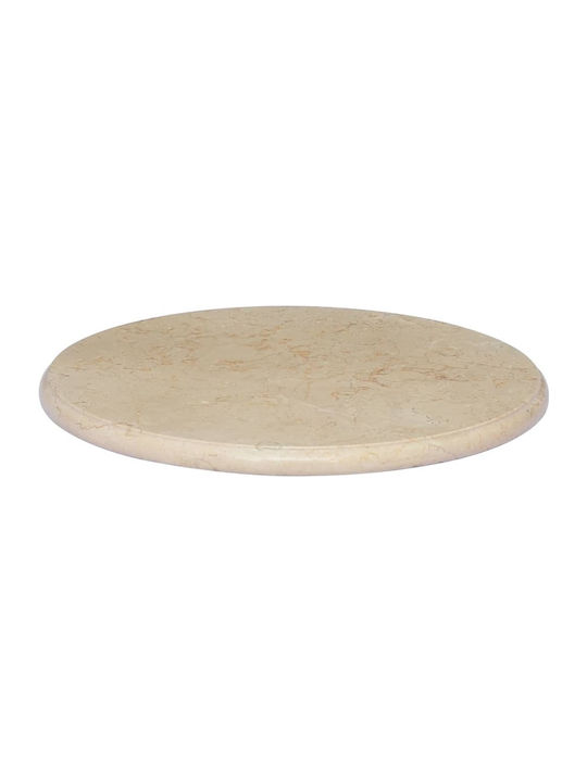 vidaXL Round Table Surface made of Marble Cream 50x50x2.5cm 149192 1pcs