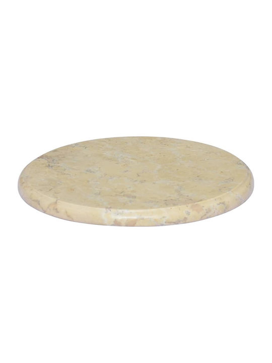 vidaXL Rotundă Suprafața mesei din Marmură Cremă 40x40x2.5cm 149189 1buc