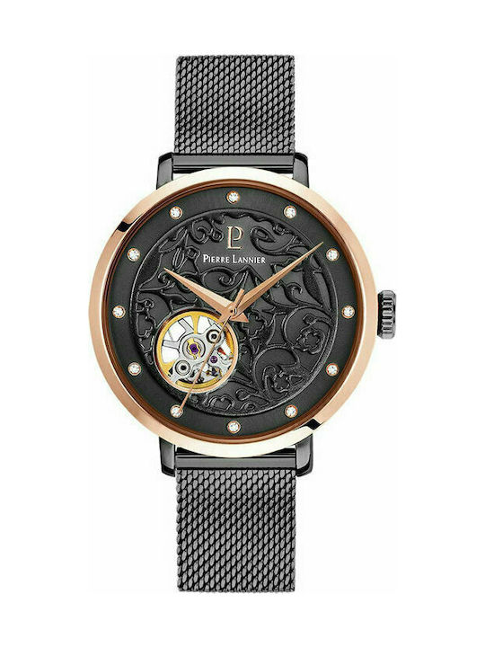 Pierre Lannier Uhr Automatisch mit Schwarz Metallarmband