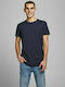 Jack & Jones Ανδρικό T-shirt Navy Blazer Μονόχρωμο