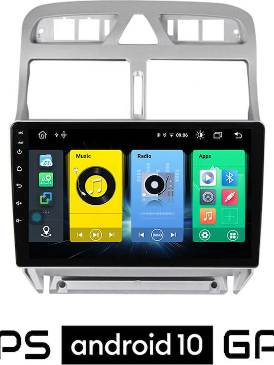 Car-Audiosystem für Peugeot 307 2002-2013 (Bluetooth/USB/AUX/WiFi/GPS) mit Touchscreen 9"