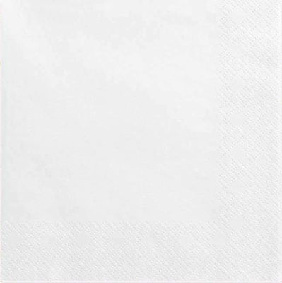 Party Napkins White Party Napkins 20 Pieces 33x33cm White 33x33cm. 20pcs SP33-1-008