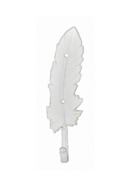 Antike Wandhaken Feder White 21cm 1Stück
