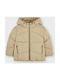 Mayoral Kids Quilted Jacket short Hooded Beige