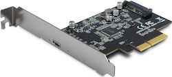 Inter-Tech Κάρτα PCIe σε 1 θύρα Type-C