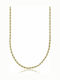 Luca Barra Chain Neck Spiral made of Steel Gold-plated Wide Thickness 6mm and Length 55cm