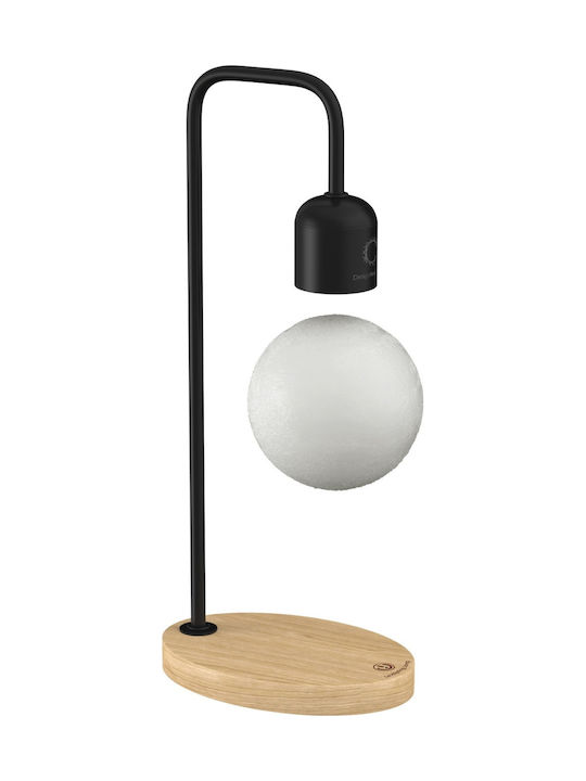 Allocacoc Levitating Lamp Moon De Masă Decorativă Lampă LED Negru