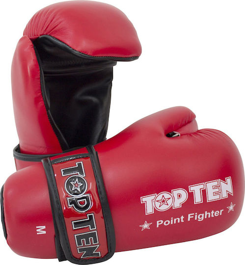 Top Ten Point Fighter Boxhandschuhe für Kampf Rot