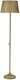 Inart Floor Lamp H164xW42cm. with Socket for Bulb E27 Gold