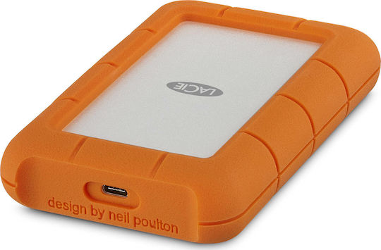 Lacie Rugged USB-C (Bulk) USB 3.1 Εξωτερικός HDD 2TB 3.5" Πορτοκαλί