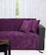 Silk Fashion 7098 Cuvertură Pentru Canapea 4 Locuri Șenilă 180x320 cm Violet