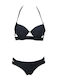 YTLI DY7744 Set Bikini cu Umplutură Negru