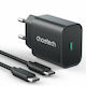 Choetech Charger with USB-C Port and Cable USB-C 25W Power Delivery Blacks (PD6003)