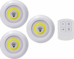 LED Light Spot for Closets with Battery, Remote Control and Sticker for Installation