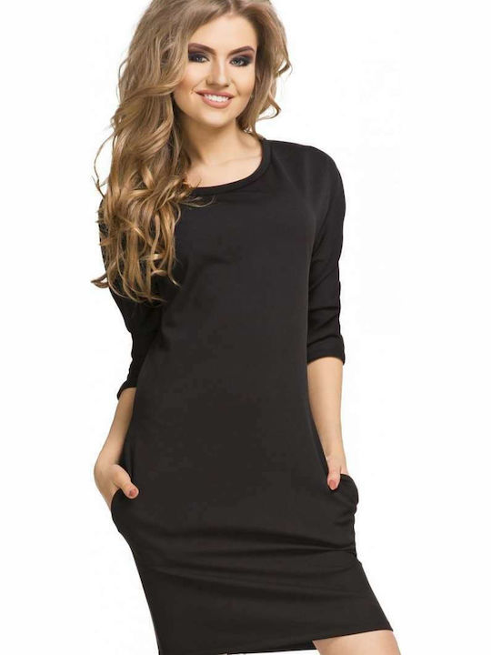 Tessita Midi Dress Knitted Black