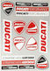 Αυτοκόλλητα Σετ Ducati Moto Stickers Πολύχρωμο