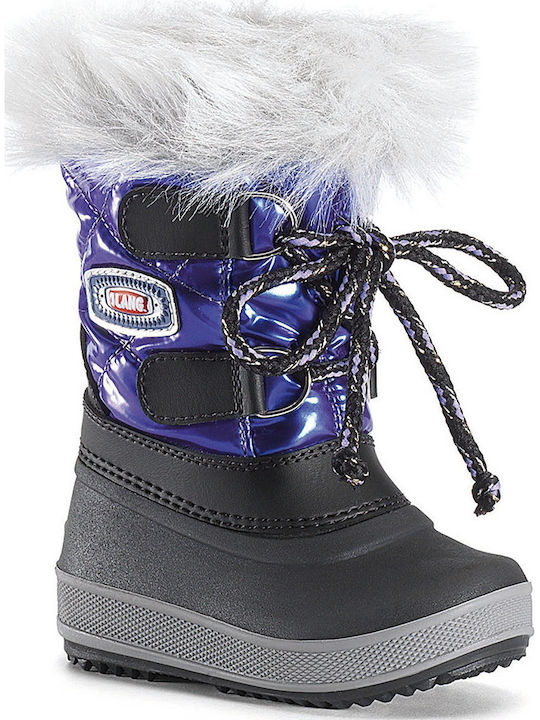 Magic 870 Kids Snow Boots with Laces Purple
