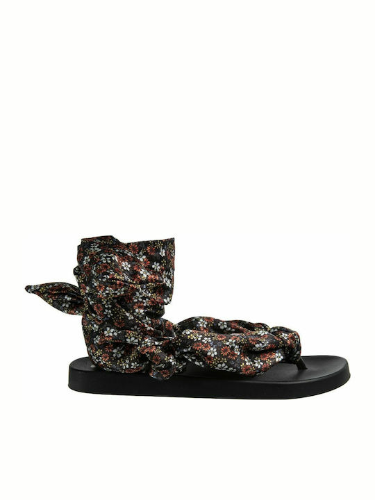 Flache Sandalen für Damen in Schwarz Farbe