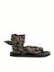 Flache Sandalen für Damen in Schwarz Farbe