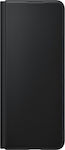 Samsung Leather Flip Cover Μαύρο (Galaxy Z Fold 3)