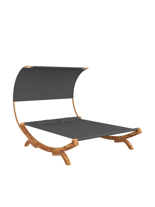 vidaXL Double Hammock with Stand Ανθρακί 165x210cm