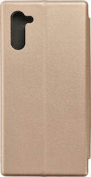 Forcell Elegance Buchen Sie Synthetisches Leder Gold (Galaxy Note 10)