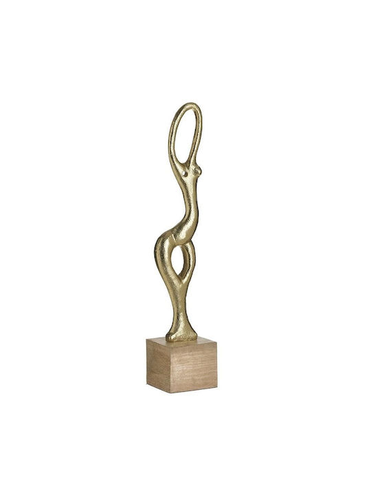 Inart Decorative Statuette made of Metal in Gold 10x9x48cm 1pcs