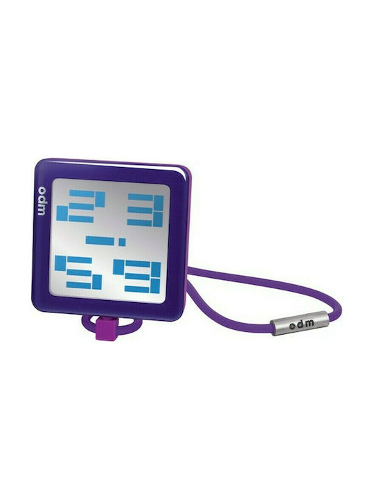 ODM Digital Watch with Purple Rubber Strap