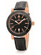 Folli Follie Women's Watch with Black Leather Strap