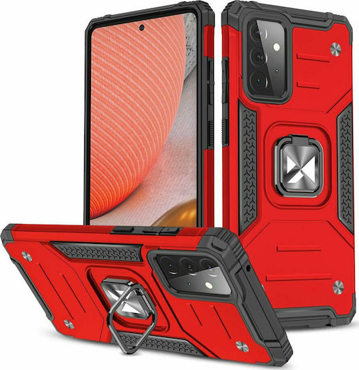 Wozinsky Ring Armor Back Cover Πλαστικό Κόκκινο (Galaxy A72)