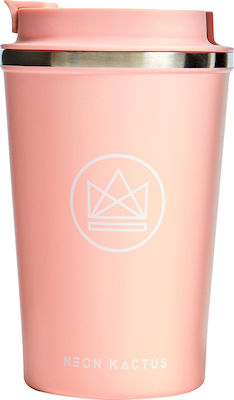 Neon Kactus Flamingo Glas Thermosflasche Rostfreier Stahl BPA-frei Rosa 380ml mit Mundstück STA380PF