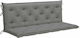vidaXL Garden Swing Cushion with Backrest Gray 150x50 cm