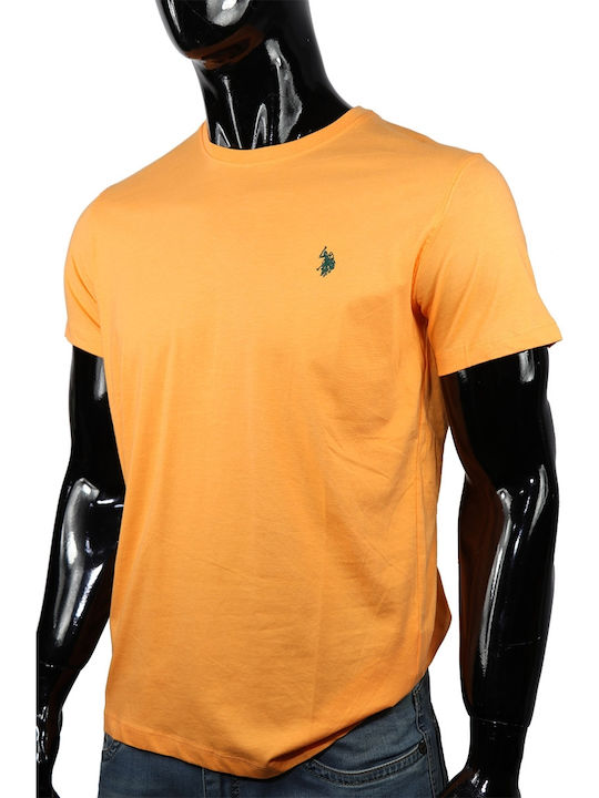 U.S. Polo Assn. Herren T-Shirt Kurzarm Orange