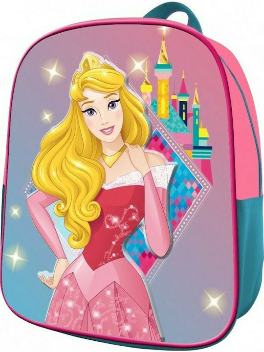 Group Operation Disney Princess 3D Σχολική Τσάντα Πλάτης Νηπιαγωγείου Ροζ