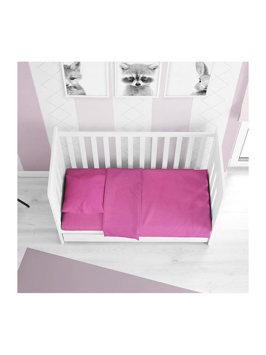 Dimcol Duvet Crib Cotton Solid Fuchsia 120x160cm