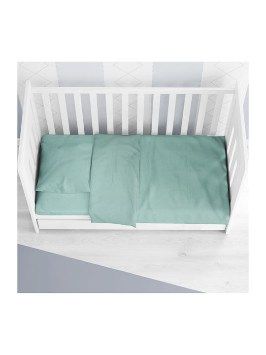 Dimcol Duvet Crib Cotton Solid Green 120x160cm