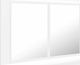 vidaXL Ορθογώνιος Καθρέπτης Μπάνιου Led από Μοριοσανίδα με Ντουλάπι 80x45cm Λευκός