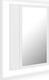vidaXL Ορθογώνιος Καθρέπτης Μπάνιου Led από Μοριοσανίδα με Ντουλάπι 40x45cm Λευκός