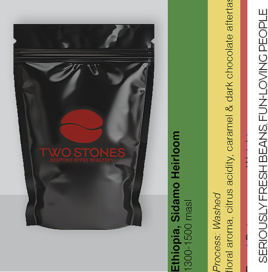 TwoStones Coffee Roasters Καφές Espresso Μονοποικιλιακός Arabica Ethiopia Single Origin σε Κόκκους 1kg